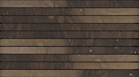 Mosaico linea Plane in Marmo Kaesar Brown formato da 1 colonna di listelli da 300x15 mm