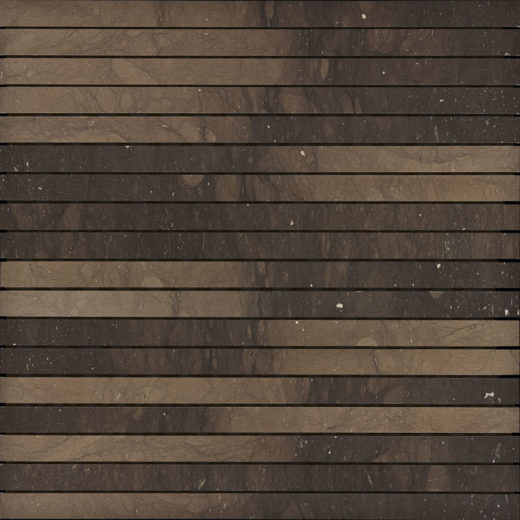 Mosaico linea Plane in Marmo Kaesar Brown formato da 1 colonna di listelli da 300x15 mm